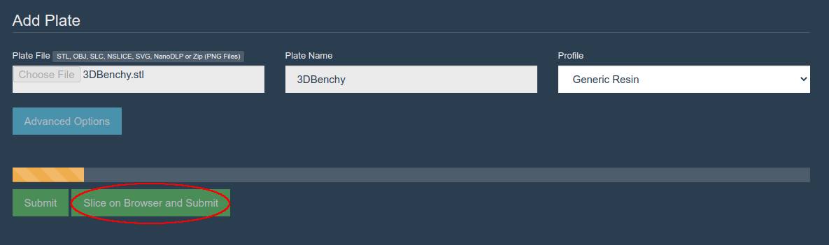 Web Browser-Based SLA 3D Printer Slicer