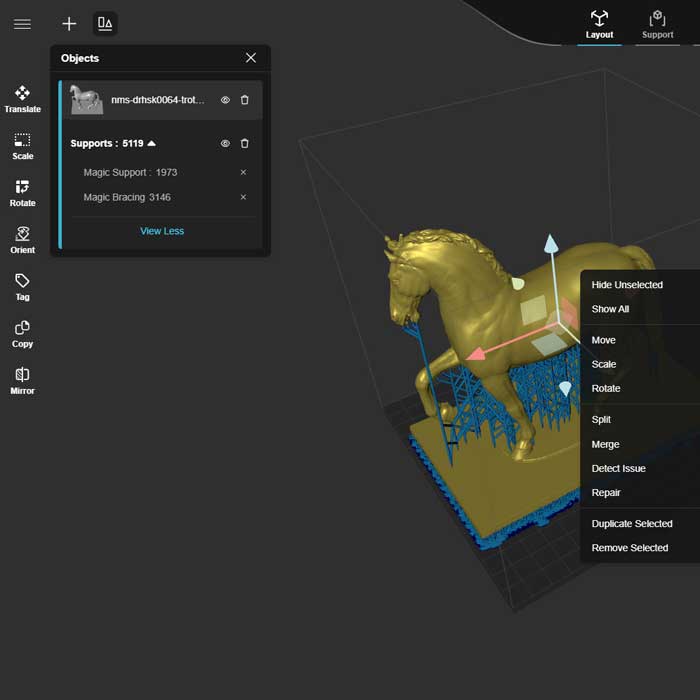 Nanosupport Editor